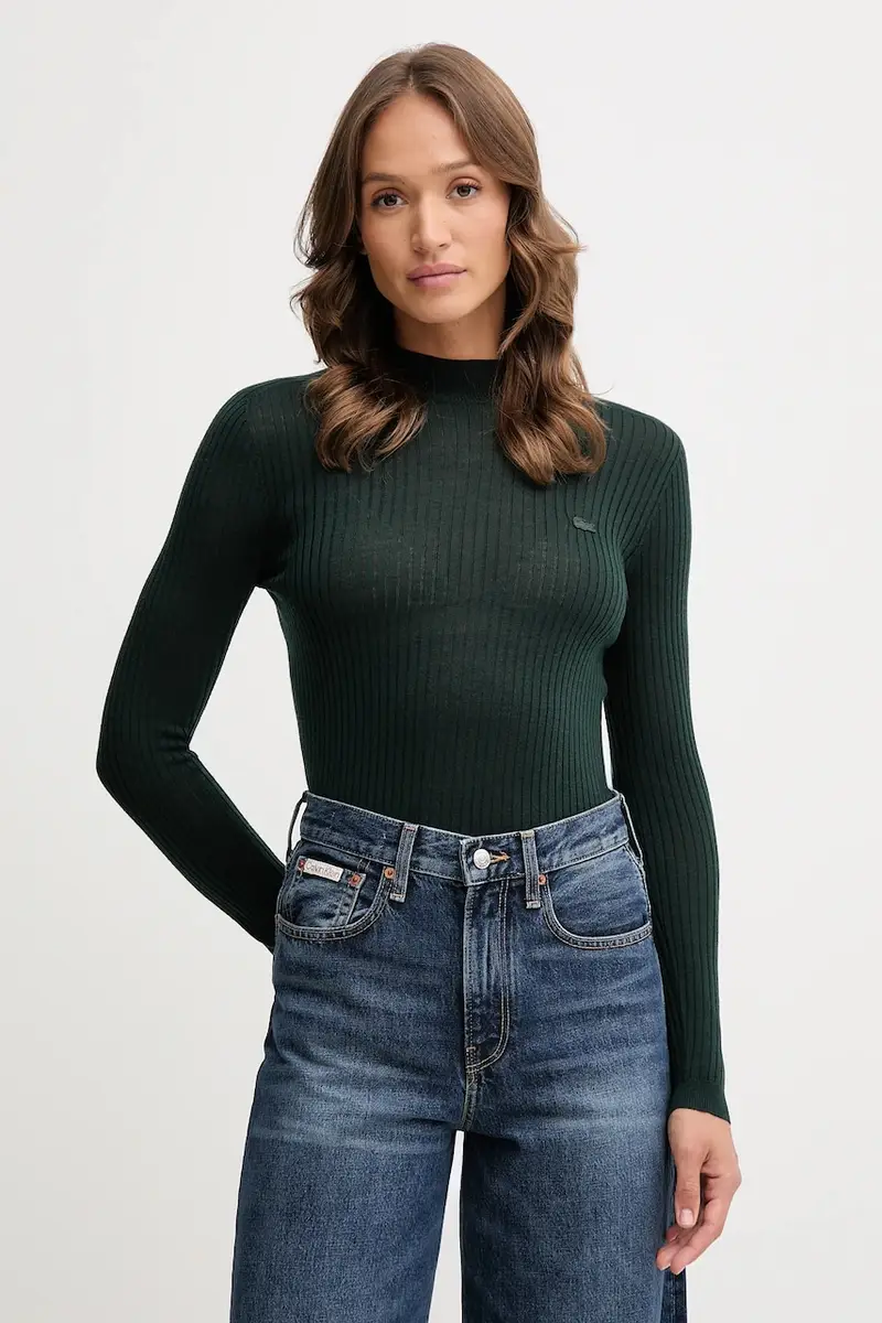 maglione in lana donna colore verde AF4189