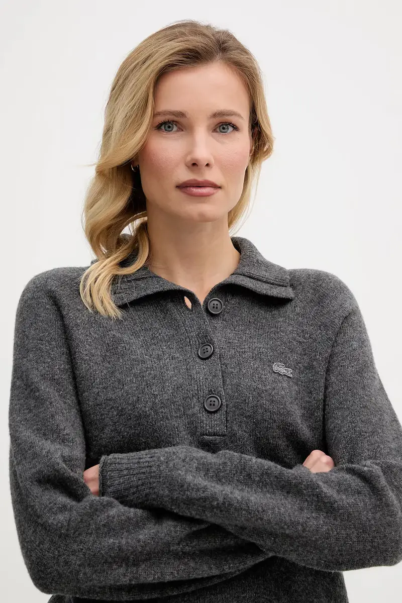 maglione in lana Grigio miniatura 4