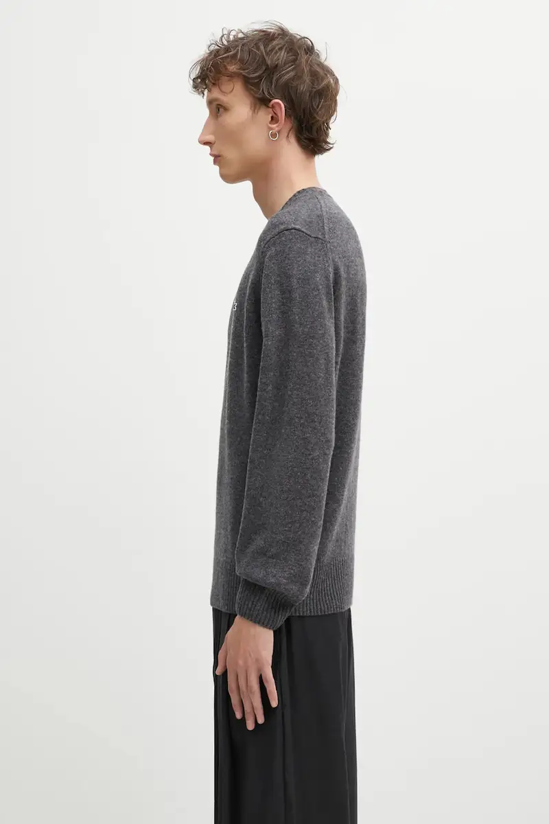 maglione in lana uomo colore grigio AH2916 miniatura 2