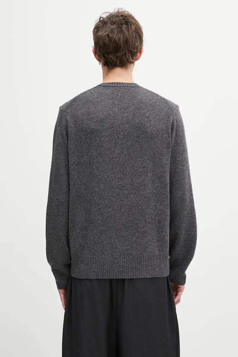 maglione in lana uomo colore grigio AH2916 miniatura 3