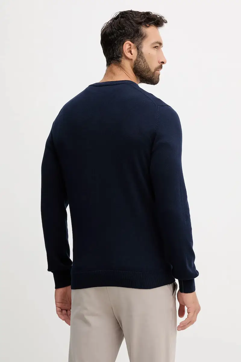 maglione uomo colore blu navy miniatura 3