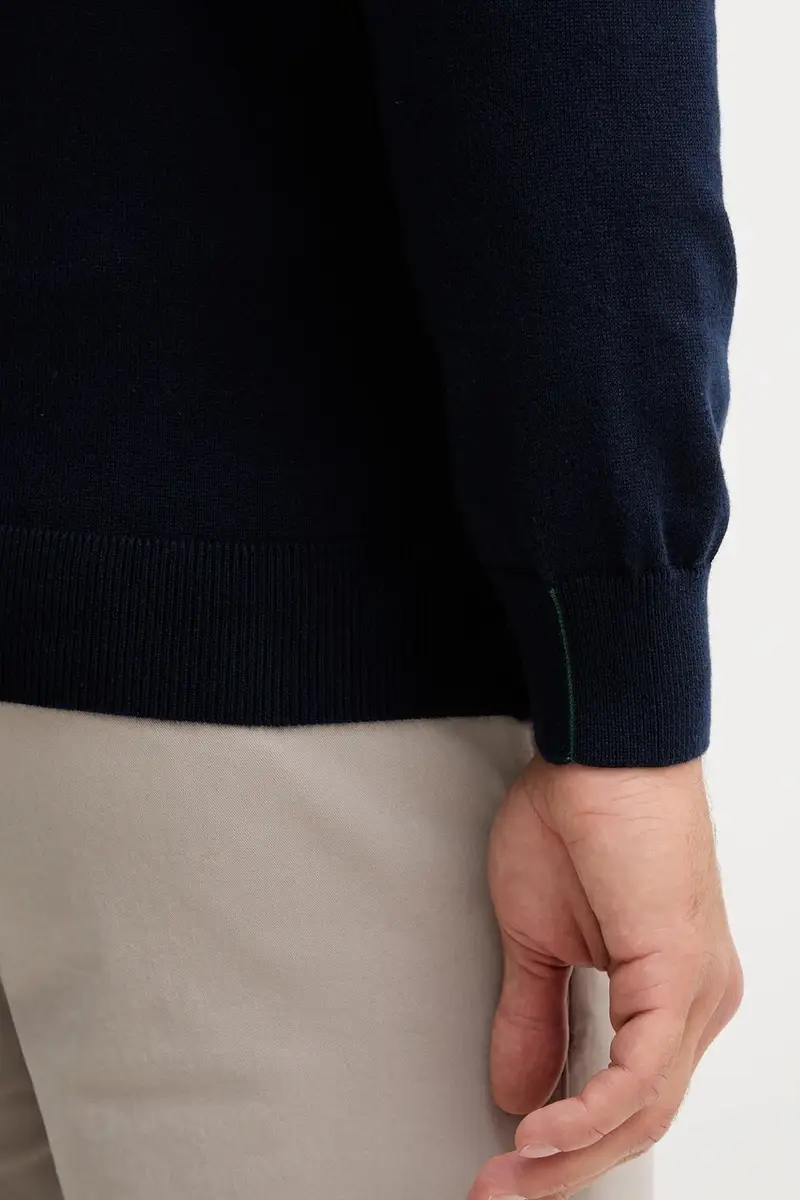 maglione uomo colore blu navy miniatura 5