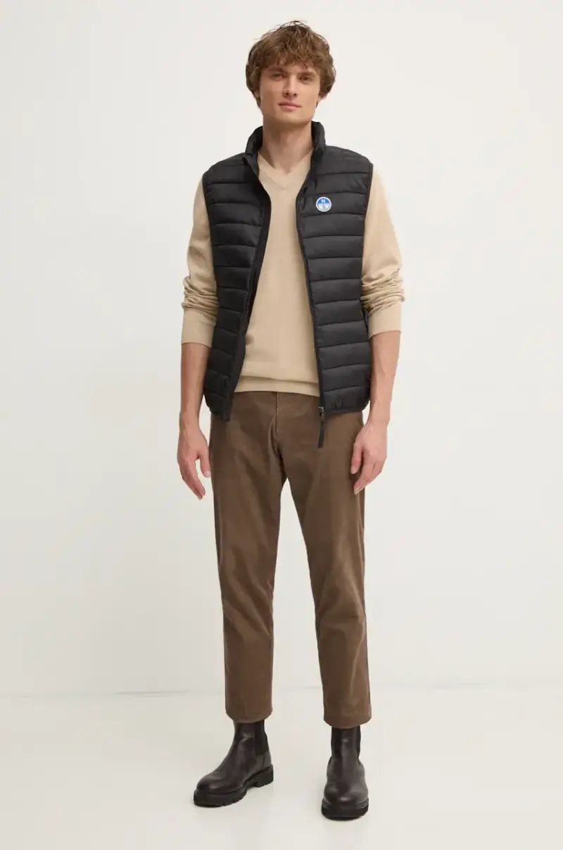 maglione uomo colore nero Beige miniatura 2