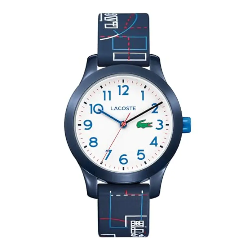 Lacoste Orologio Analogico al Quarzo da Bambini Collezione LACOSTE.12.12 KIDS con Cinturino in Silicone Blu Navy