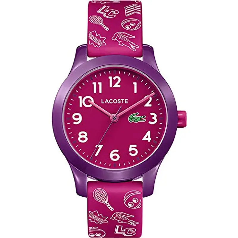 Lacoste Orologio Analogico al Quarzo da Bambini Collezione LACOSTE.12.12 KIDS con Cinturino in Silicone Rosa