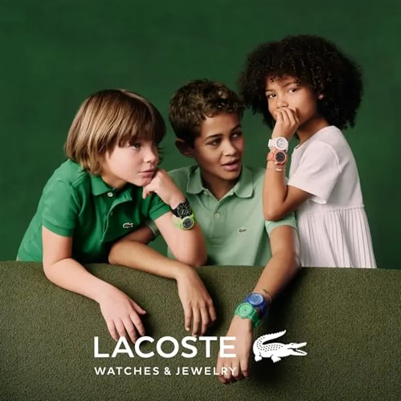 Lacoste Orologio Analogico al Quarzo da Bambini Collezione LACOSTE.12.12 KIDS con Cinturino in Silicone Verde - 2030001 miniatura 2