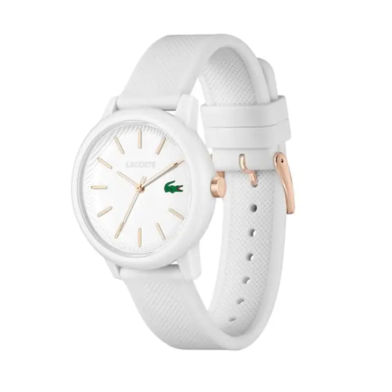 Lacoste Orologio Analogico al Quarzo da Donna Collezione LACOSTE.12.12 con Cinturino in Silicone Bianco - 2001211 miniatura 2