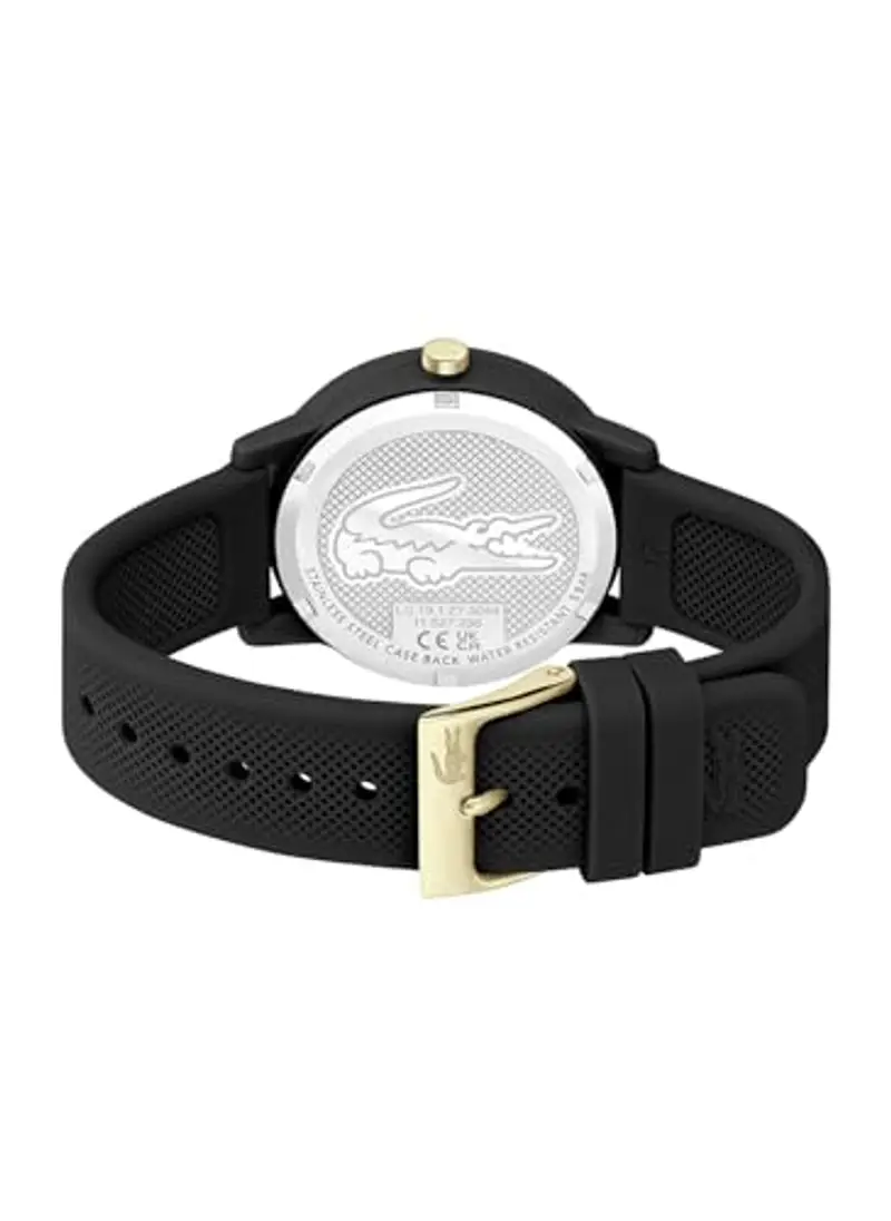Lacoste Orologio Analogico al Quarzo da Donna Collezione LACOSTE.12.12 con Cinturino in Silicone Nero - 2001212 miniatura 3
