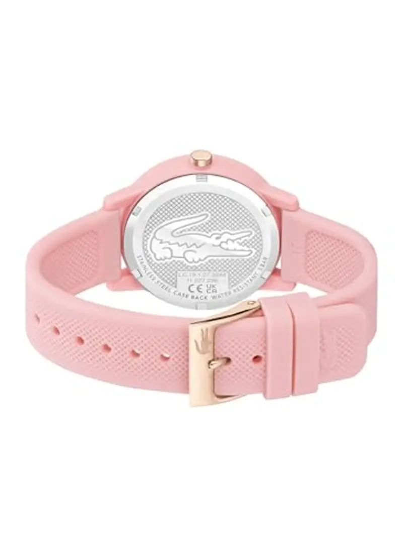 Lacoste Orologio Analogico al Quarzo da Donna Collezione LACOSTE.12.12 con Cinturino in Silicone Rosa - 2001213 miniatura 3