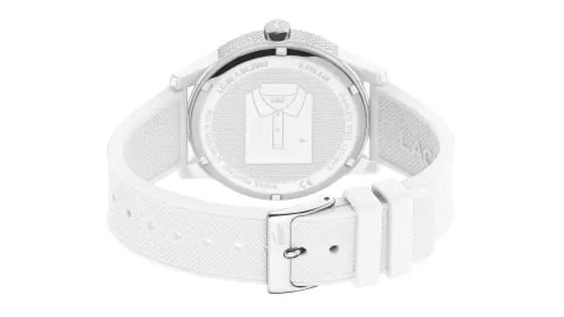 Lacoste Orologio Analogico al Quarzo da Uomo Collezione LACOSTE.12.12 con Cinturino in Silicone Bianco - 2011039 miniatura 3