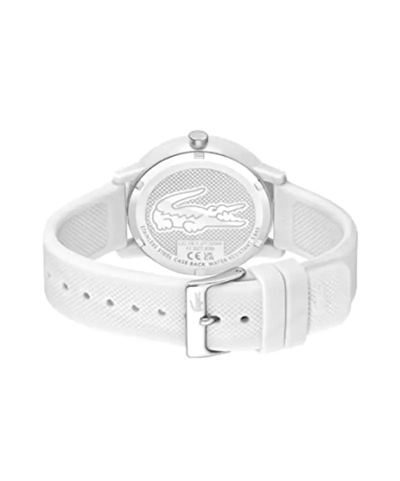 Lacoste Orologio Analogico al Quarzo da Uomo Collezione LACOSTE.12.12 con Cinturino in Silicone Bianco - 2011169 miniatura 3