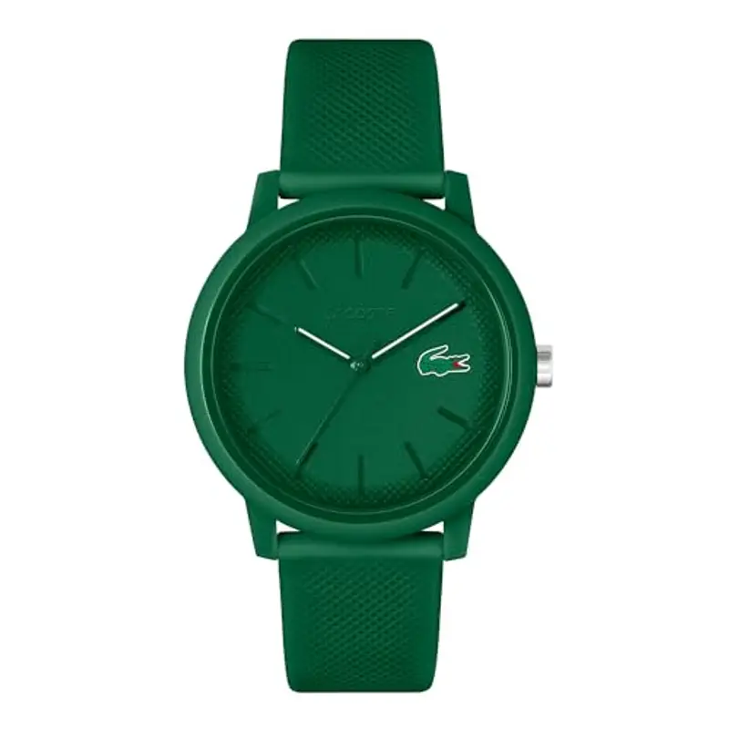 Lacoste Orologio Analogico al Quarzo da Uomo Collezione LACOSTE.12.12 con Cinturino in Silicone Verde - 2011170