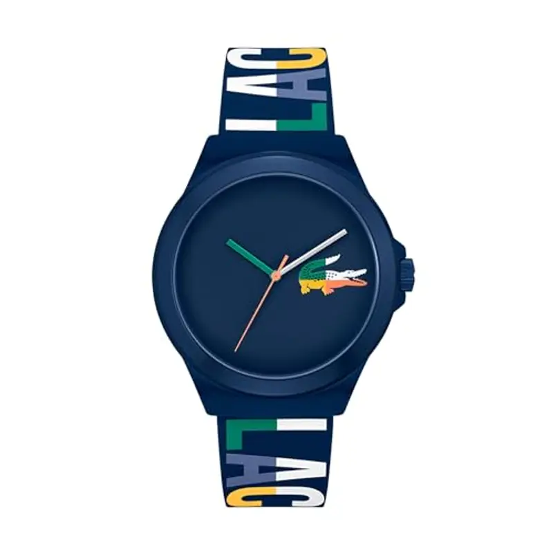 Lacoste Orologio Analogico al Quarzo da Uomo Collezione NEOCROC con Cinturino in Silicone Blu Navy - 2011184