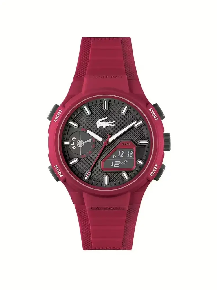 orologio analogico e digitale in silicone lc33 rosso