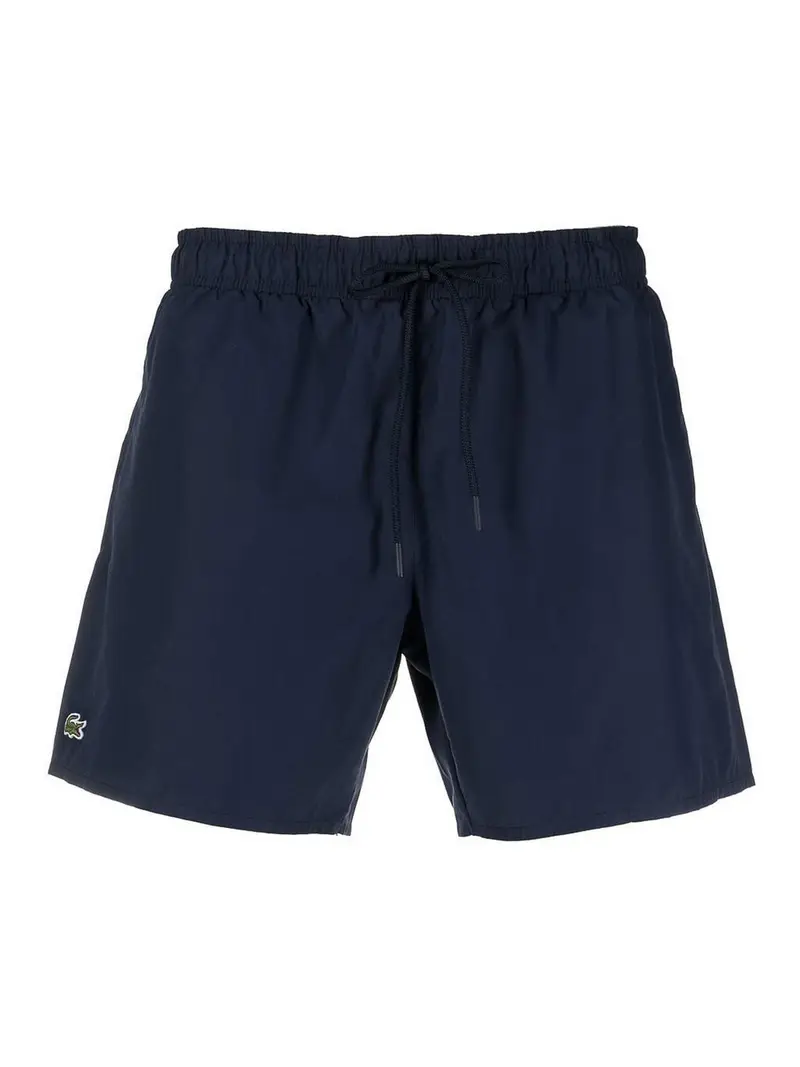 Pantaloncini da bagno ricamato al logo Blu