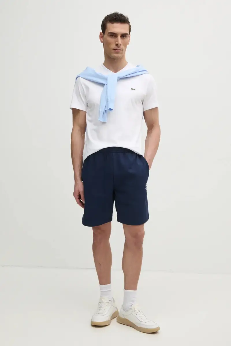 pantaloncini in cotone colore blu navy GH0990 miniatura 2