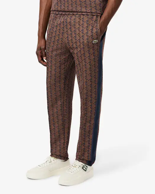 Pantalone in tuta monogram marrone