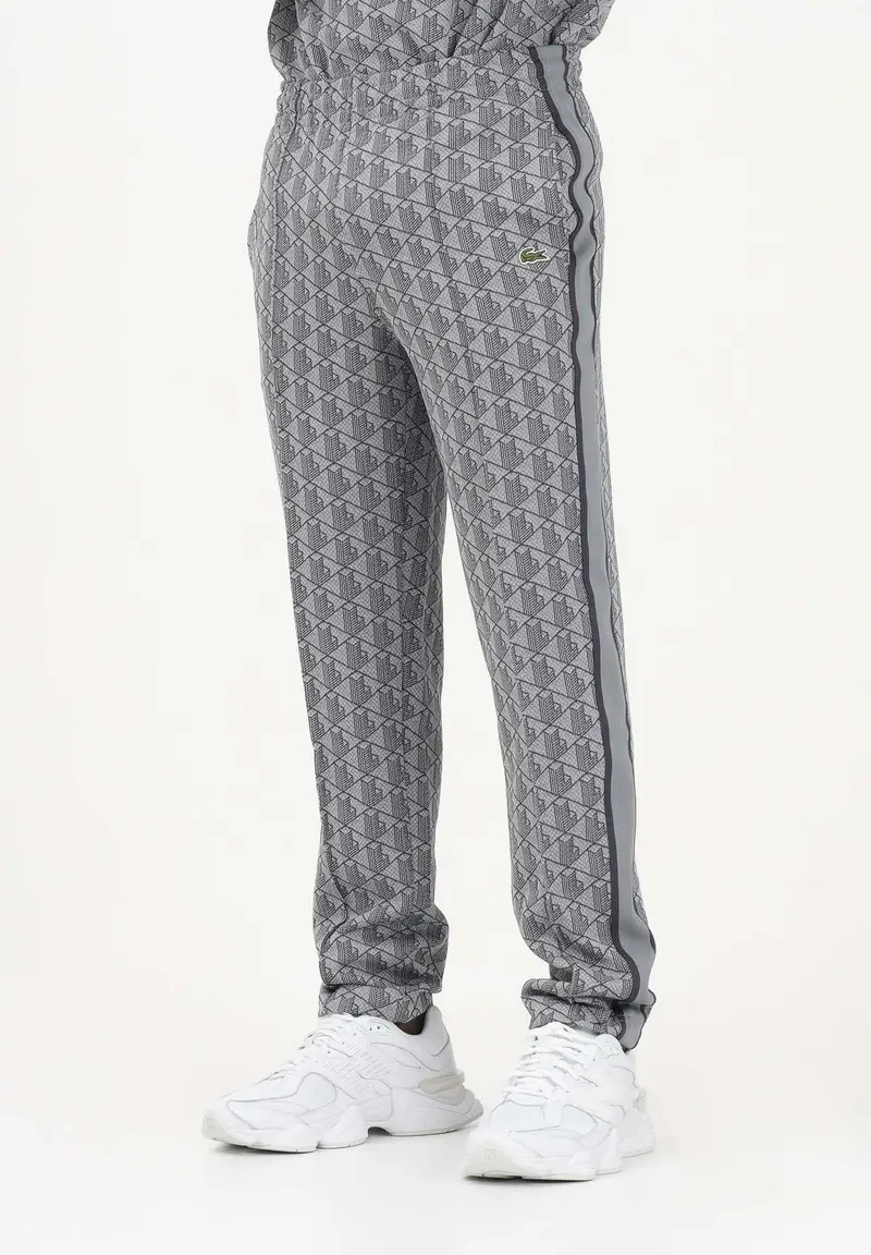 Pantalone sportivo grigio da uomo con monogramma Paris