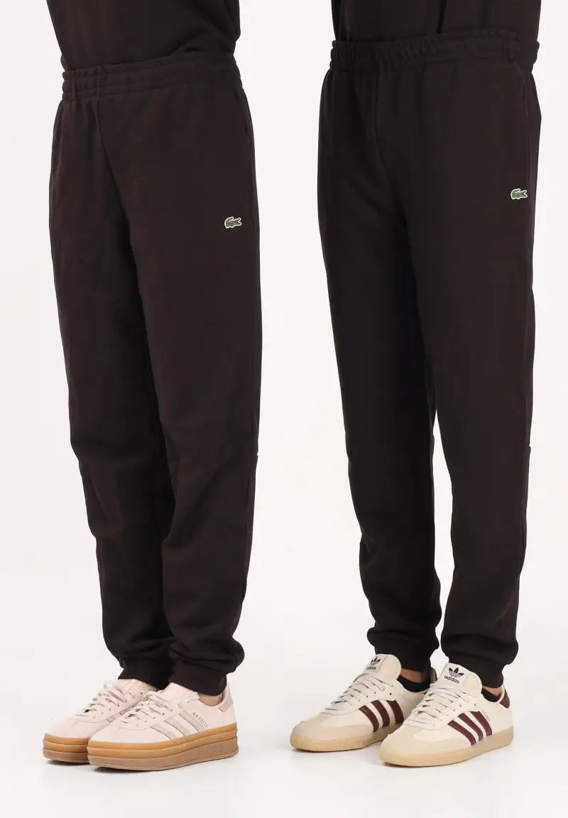 Pantalone sportivo marrone per uomo e donna con logo