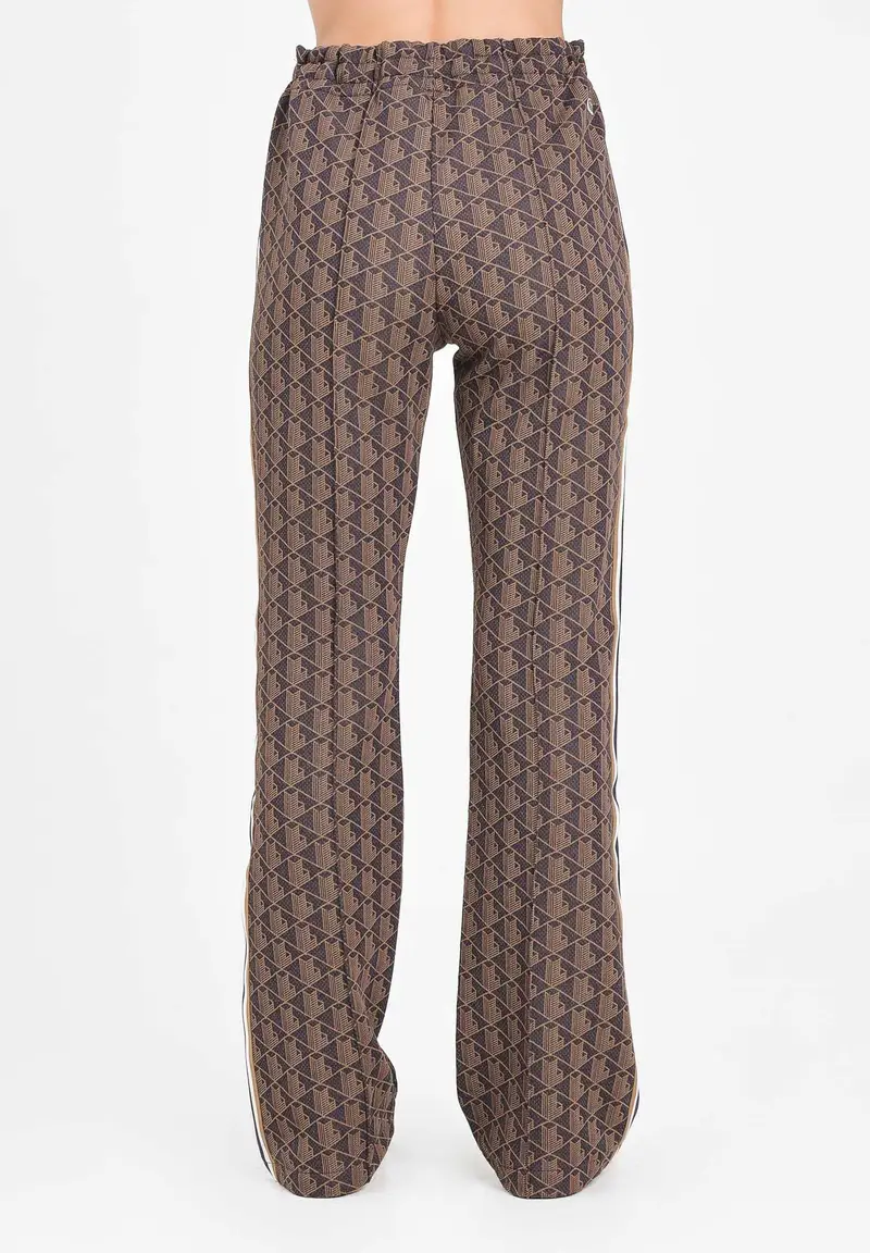 LACOSTE Pantalone sportivo Monogram Print marrone da donna miniatura 2
