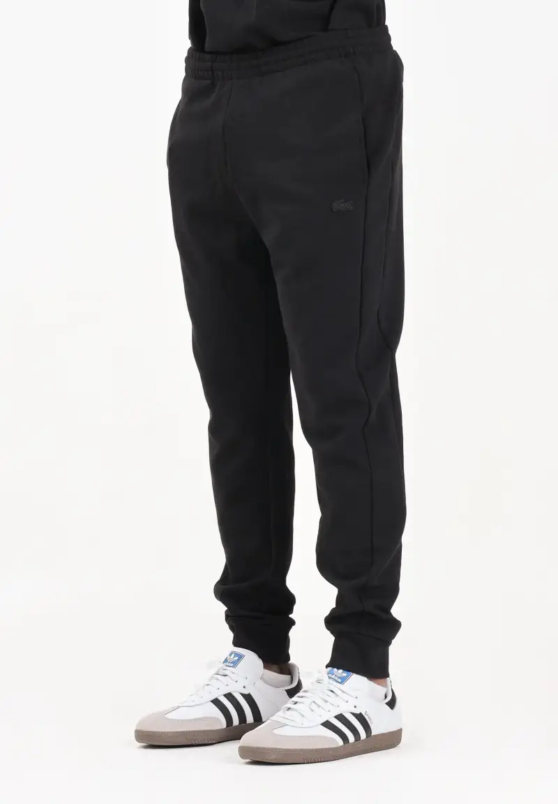 Pantalone sportivo nero da uomo con logo