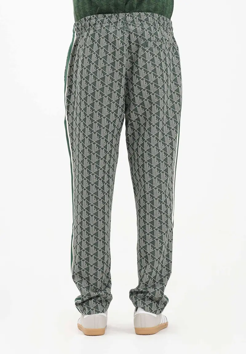 Pantalone sportivo verde da uomo con monogramma Paris miniatura 3