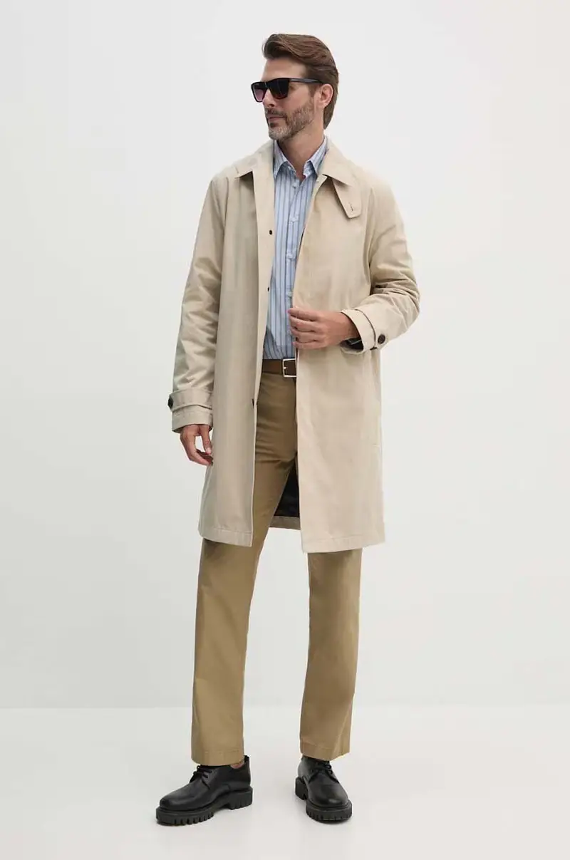 pantaloni in cotone Beige miniatura 2