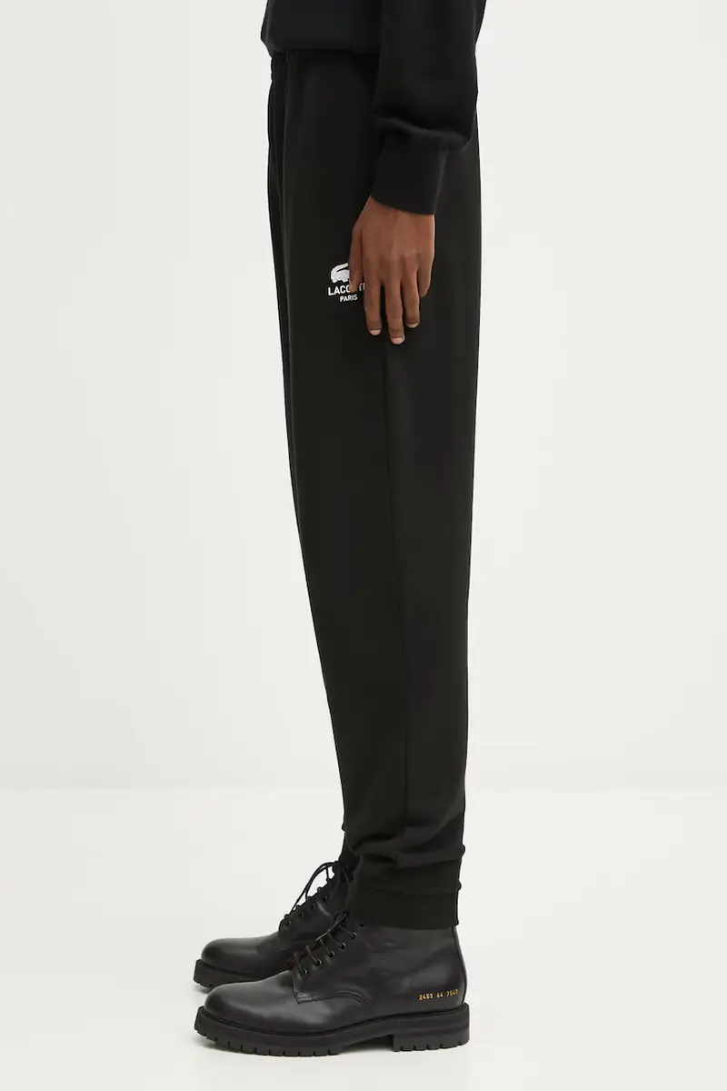 pantaloni tuta di cotone colore nero XH2724 miniatura 3