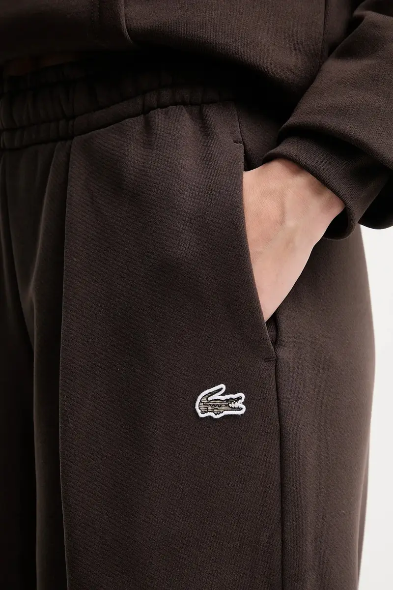 pantaloni tuta di cotone Marrone miniatura 4