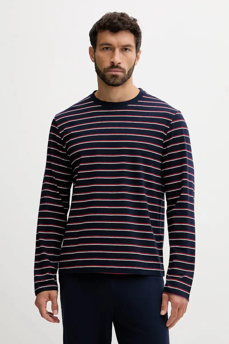 pigiama uomo colore blu navy 4H0624 miniatura 2