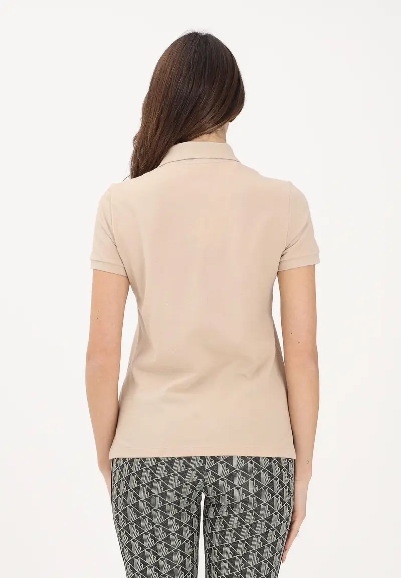 Lacoste Polo Donna Beige 4346443 miniatura 3