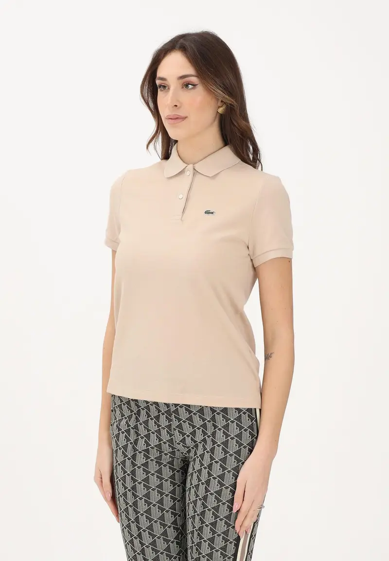 Lacoste Polo Donna Beige 4346443