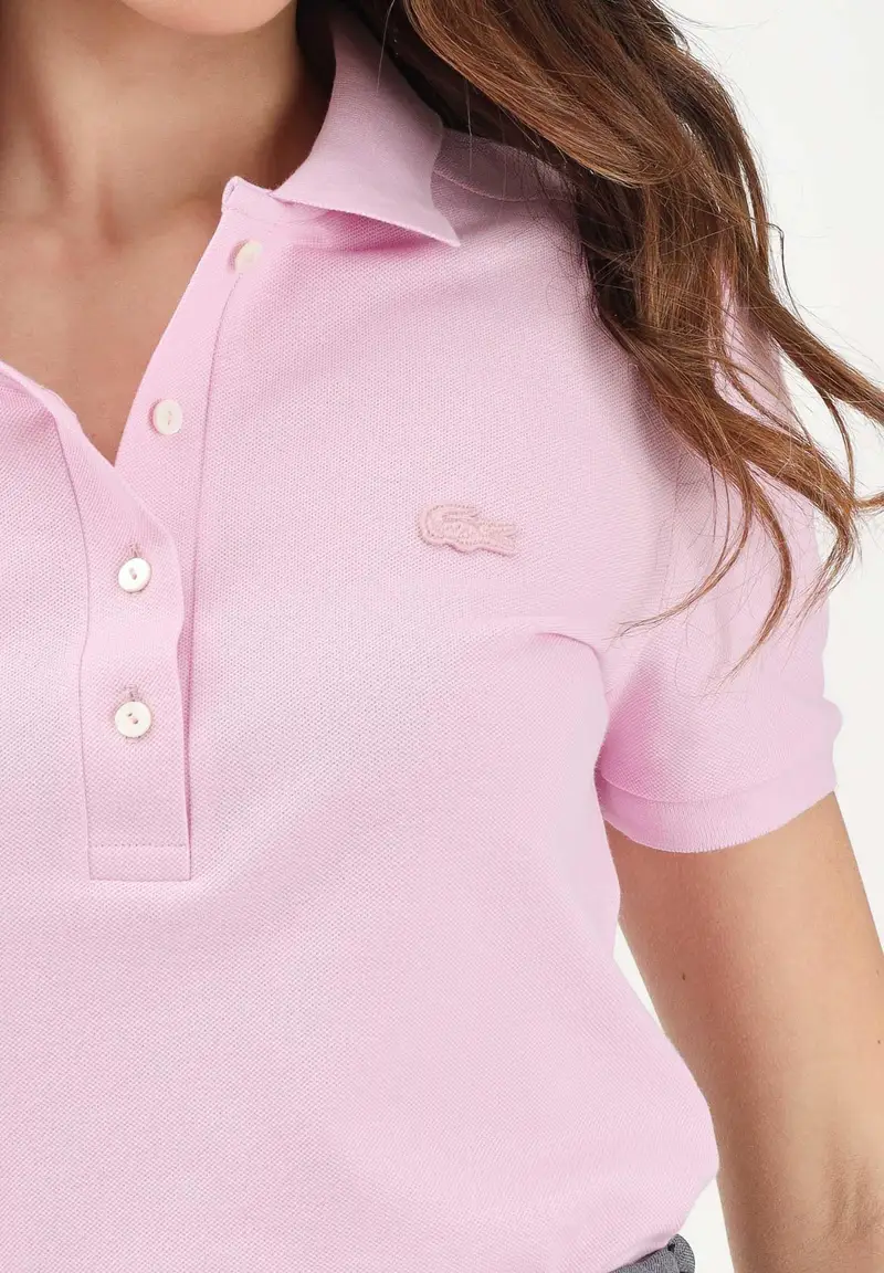 Lacoste Polo Donna Rosa 4217024 miniatura 3