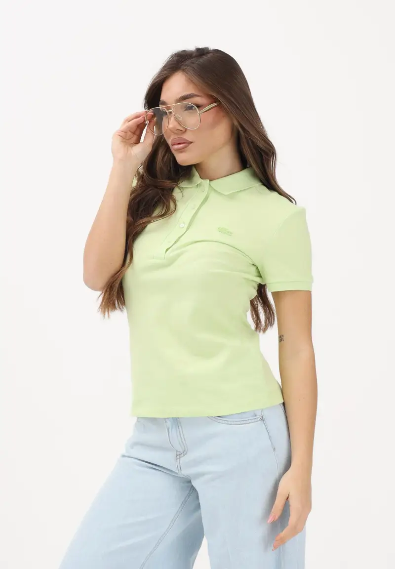 Lacoste Polo Donna Verde 4323447 miniatura 2