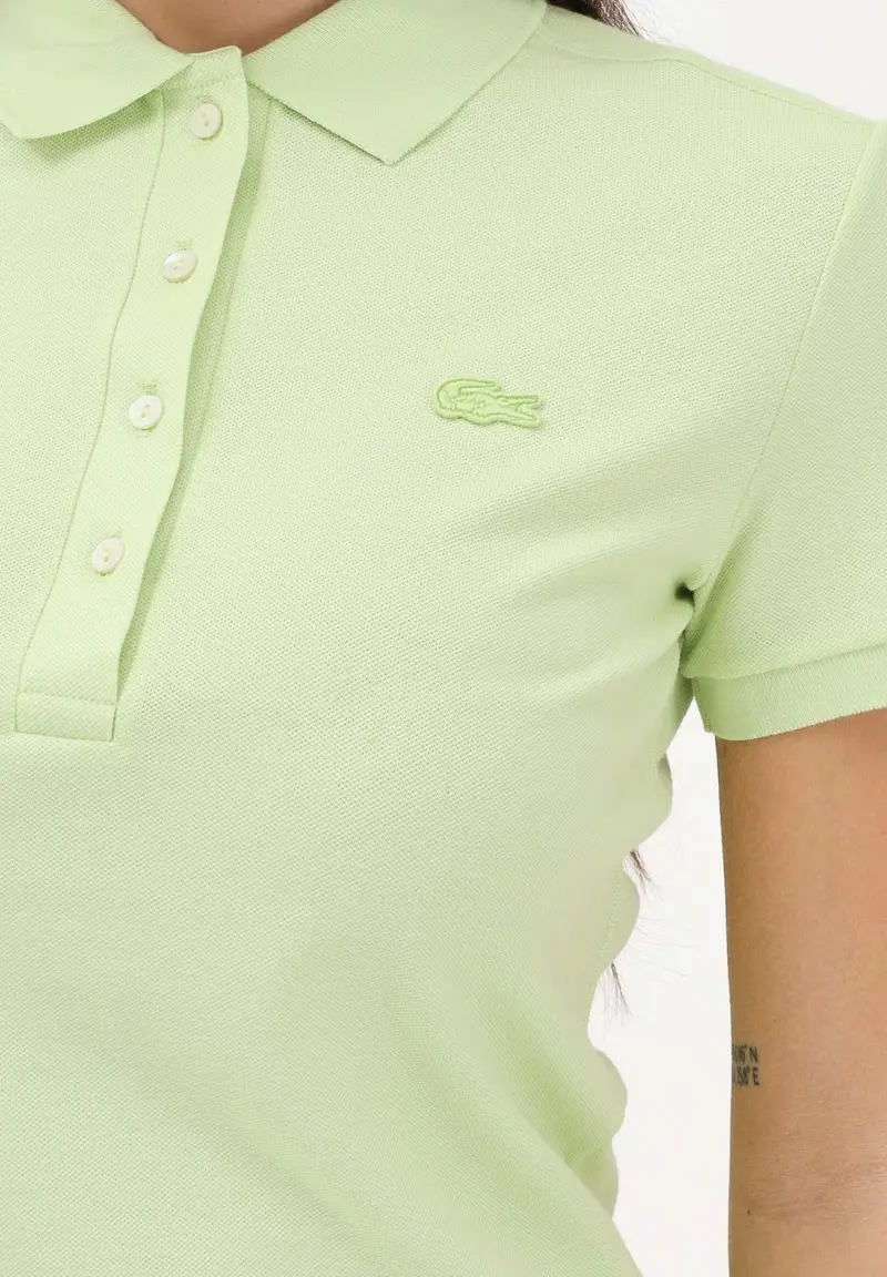 Lacoste Polo Donna Verde 4323447 miniatura 3