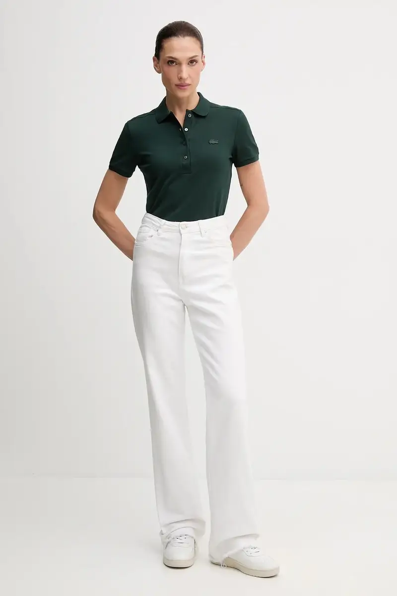 Lacoste Polo Donna Bianco 3172193 miniatura 2
