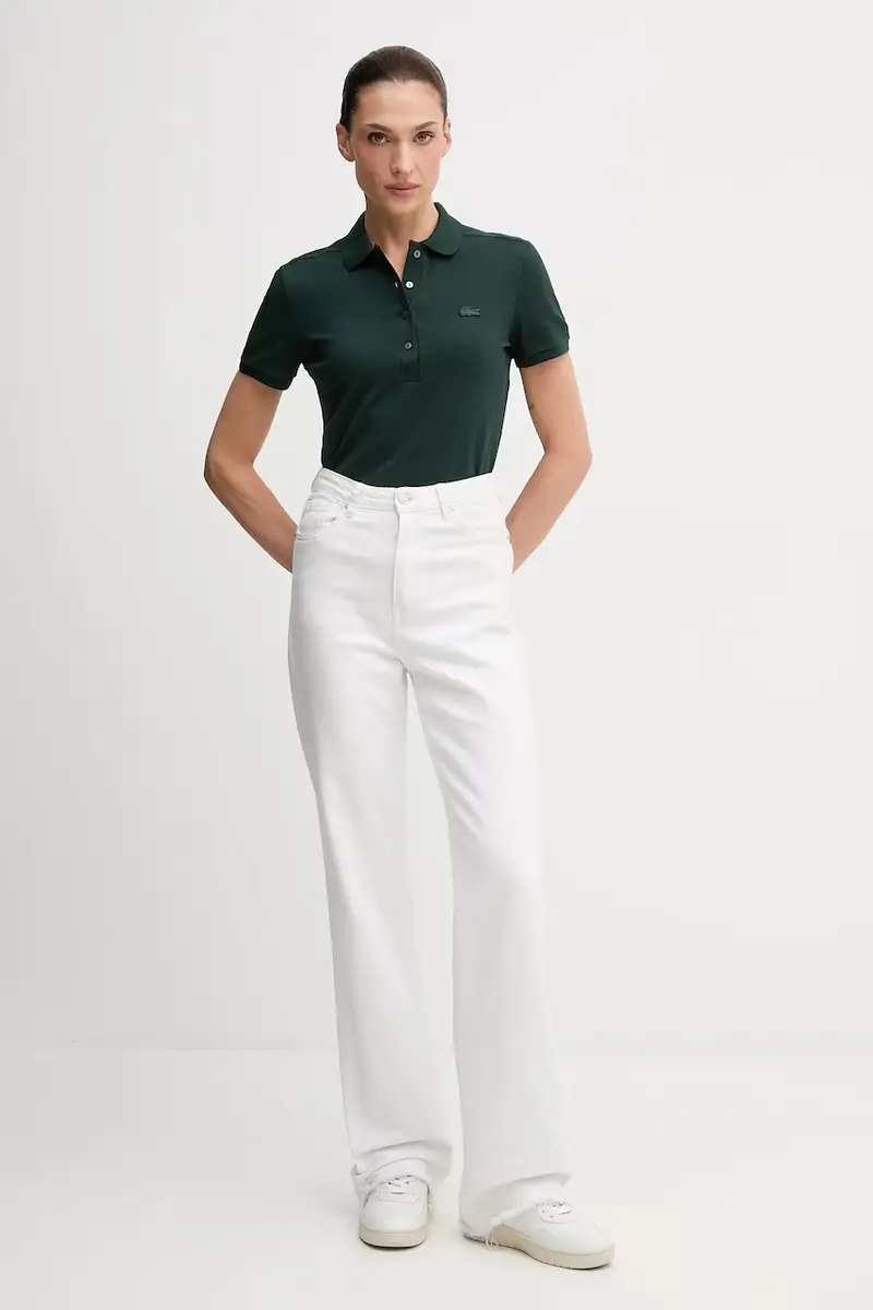 Lacoste Polo Donna Verde 3668113 miniatura 2