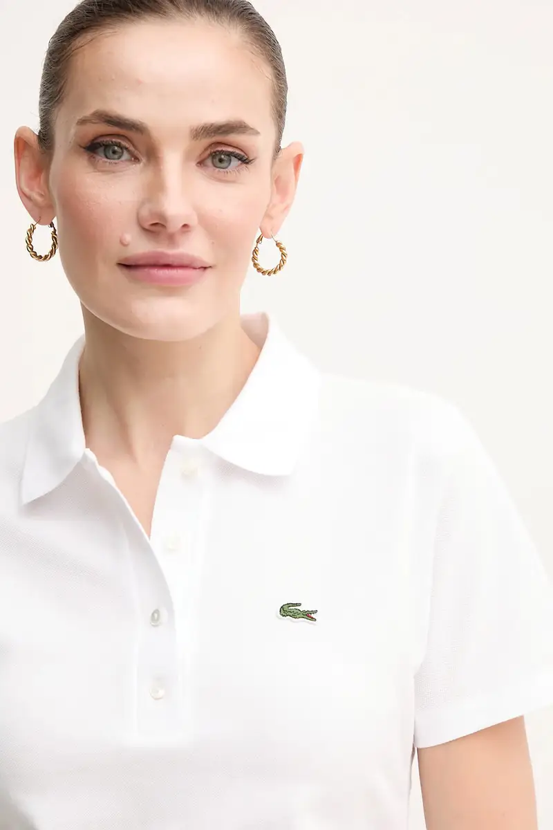 Lacoste Polo Donna Bianco 3124529 miniatura 4