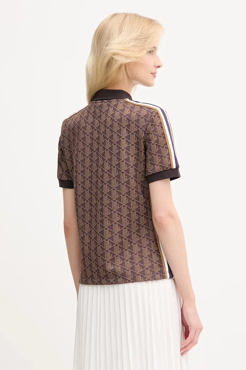 Lacoste Polo Donna Marrone 3425291 miniatura 3