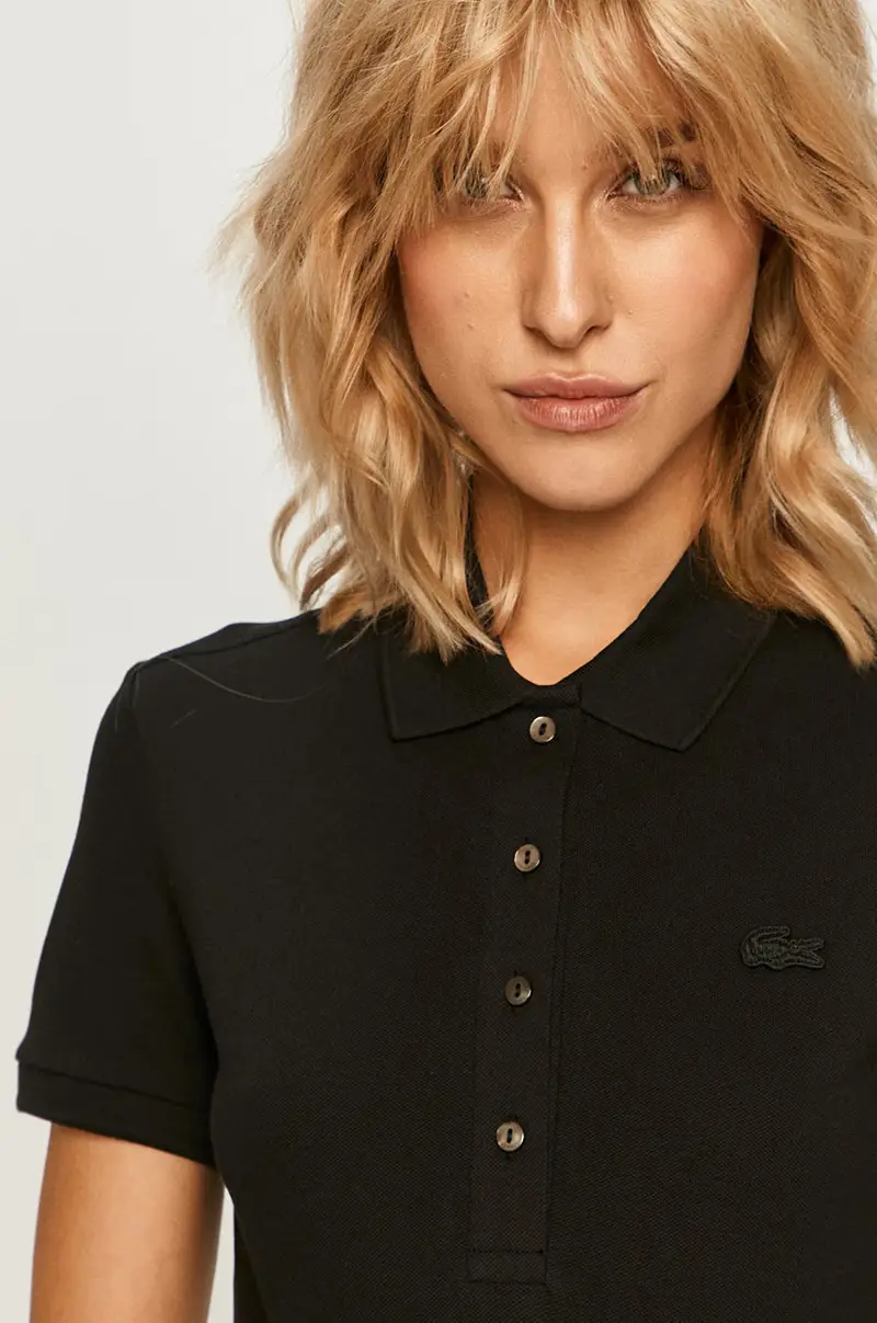 Lacoste Polo Donna Nero 3426556 miniatura 4