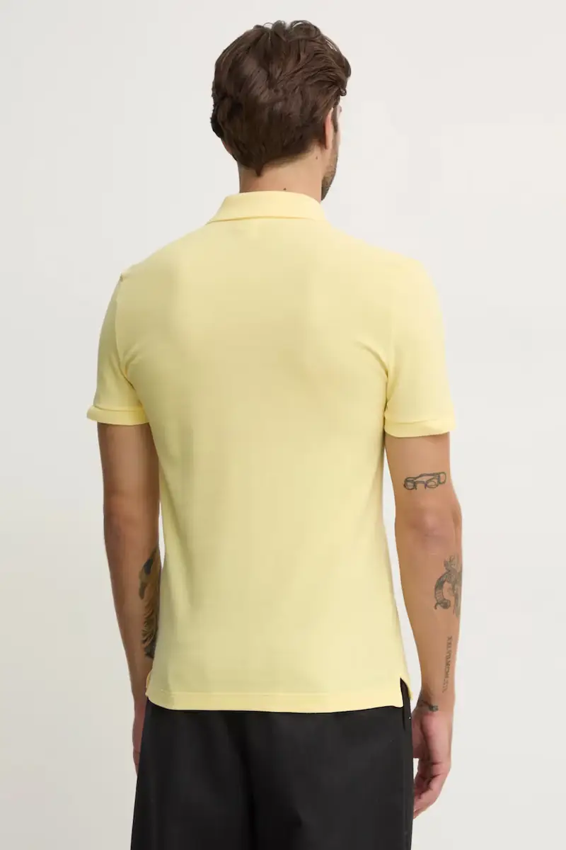 polo in cotone colore bianco Giallo miniatura 3