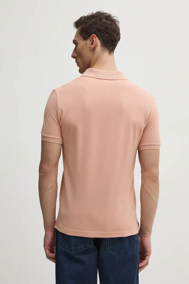 polo in cotone colore bianco PH4012 Arancione miniatura 3