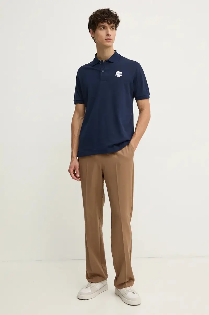 polo in cotone colore blu navy PH2723 miniatura 2