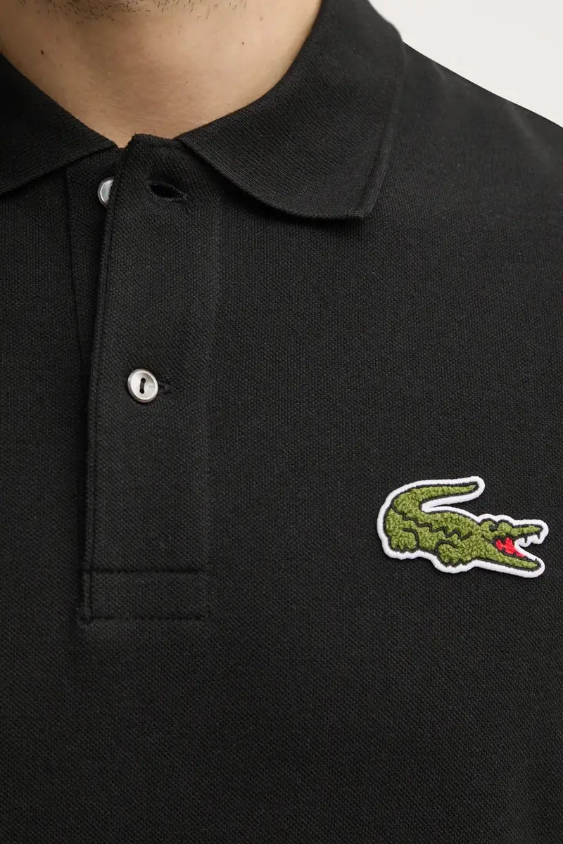 polo in cotone colore nero con applicazione PH2751 miniatura 5