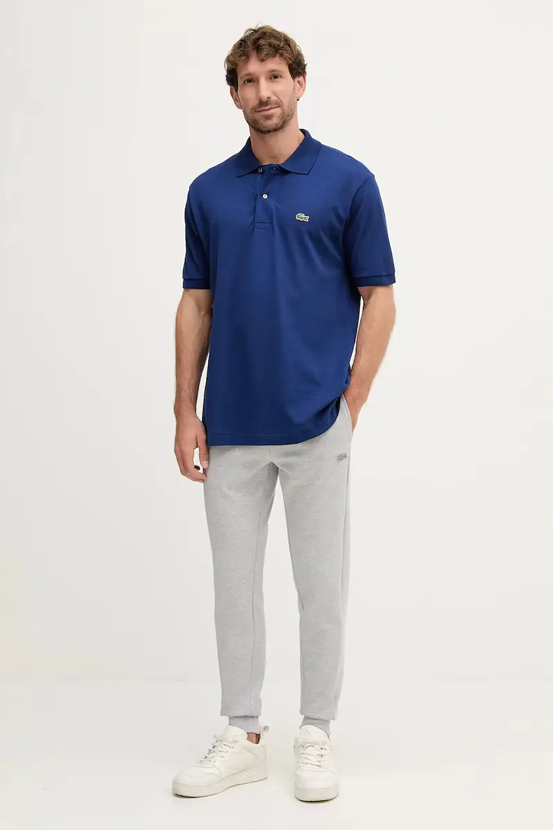 polo in cotone colore verde Blu navy miniatura 2