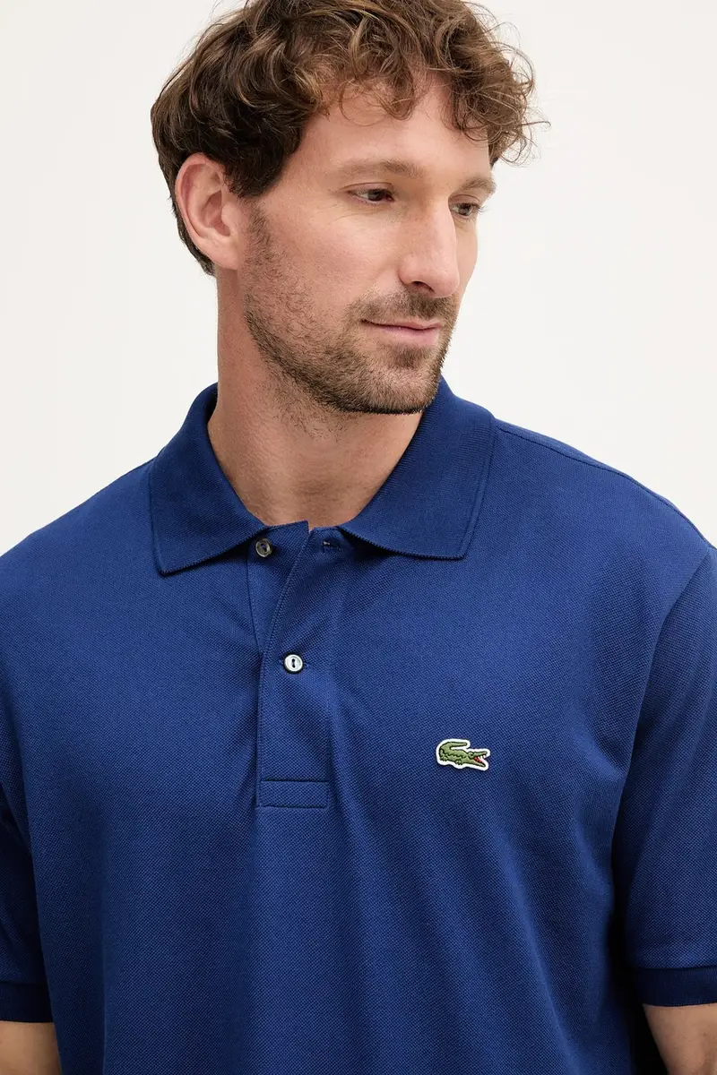 polo in cotone colore verde Blu navy miniatura 4