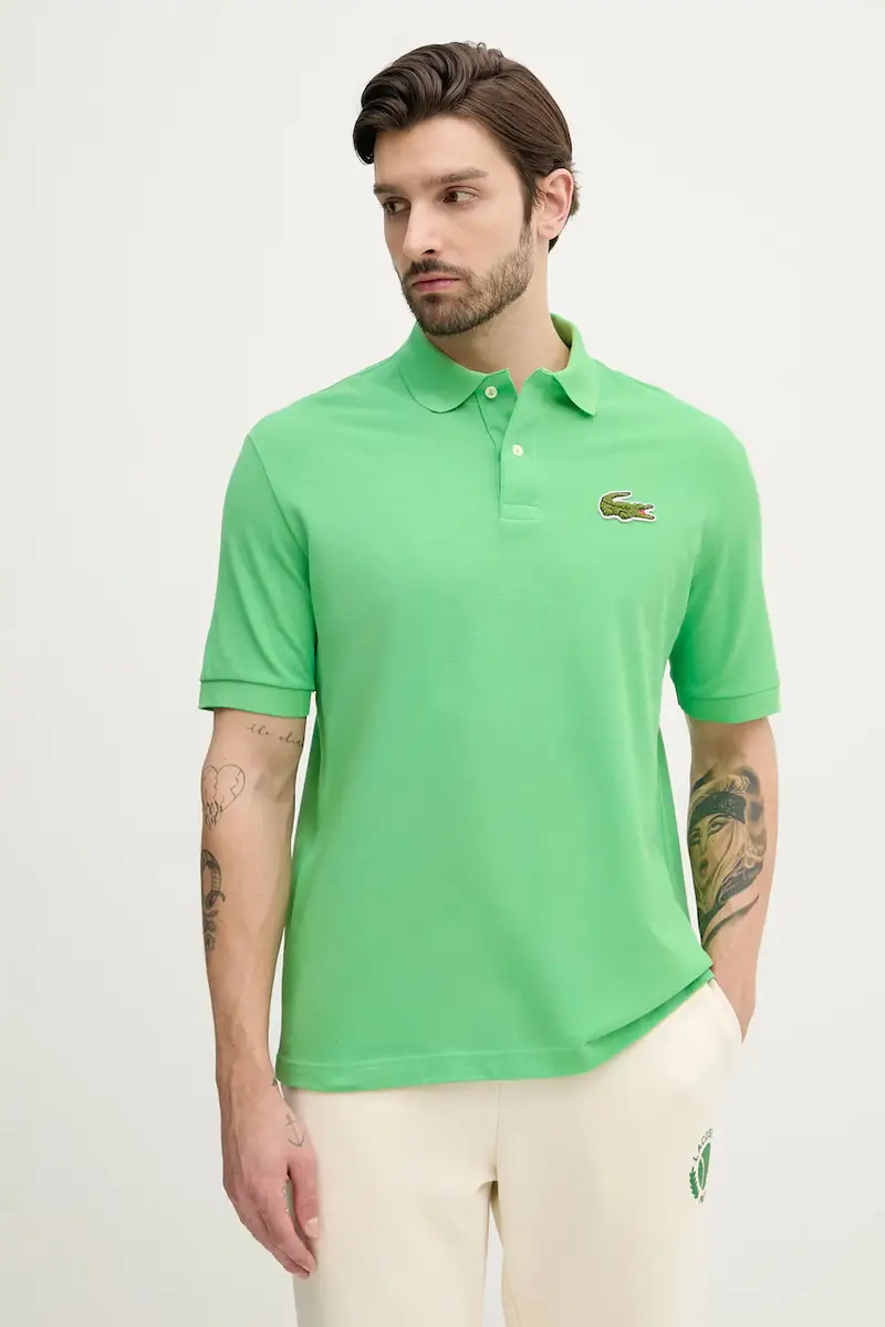 polo in cotone colore verde con applicazione PH2751