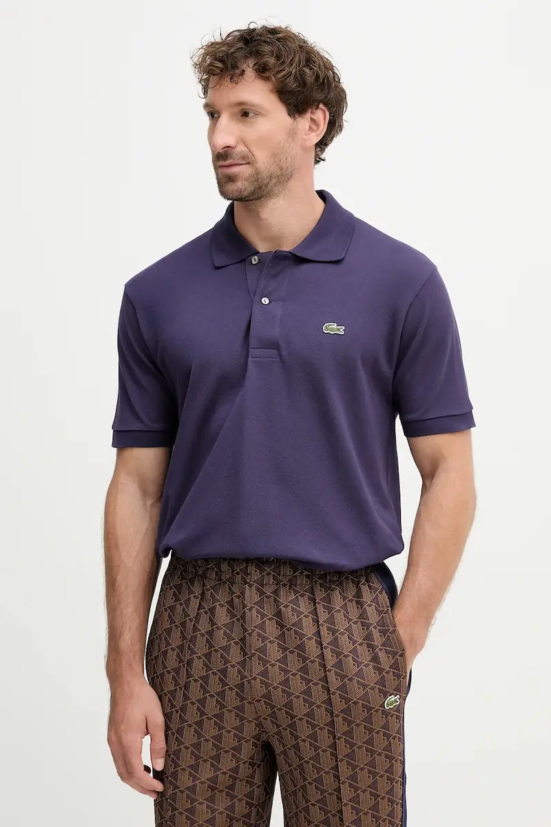 polo in cotone colore verde Violetto