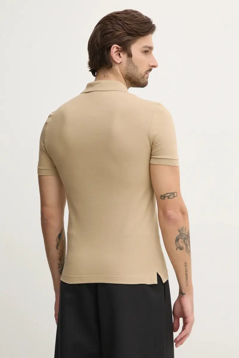 polo in cotone Koszulka Lacoste Pique Polo Shirt PH4012 02S colore beige PH4012
