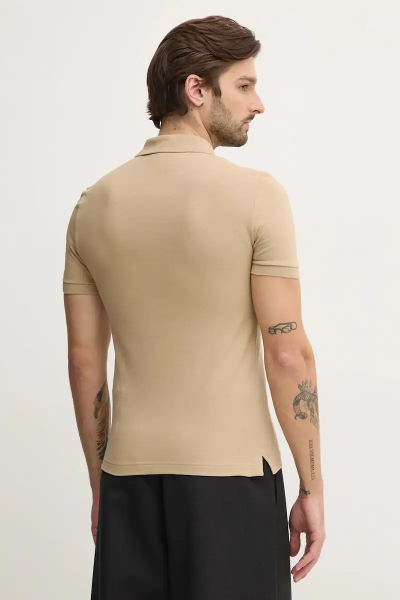 polo in cotone Koszulka Lacoste Pique Polo Shirt PH4012 02S colore beige PH4012